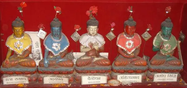 Die fünf DhyaniBuddhas gelten nach der Lehre des newarischen - фото 22