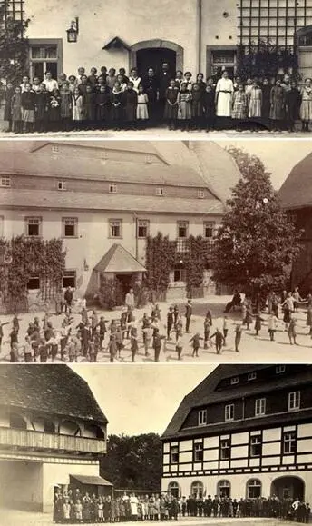 Im Hof der Kinderkolonie König Friedrich August von Sachsen in der - фото 2