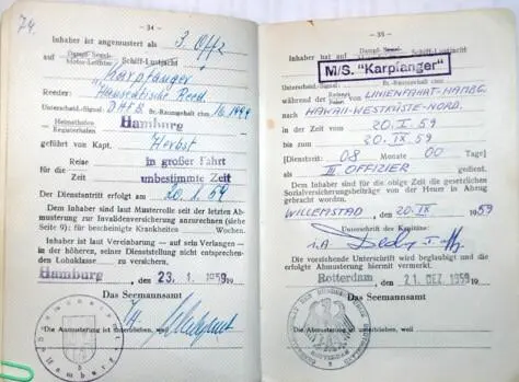 Meine An und Abmusterungsdaten auf dem Motorschiff KARPFANGER Unser 1 - фото 18