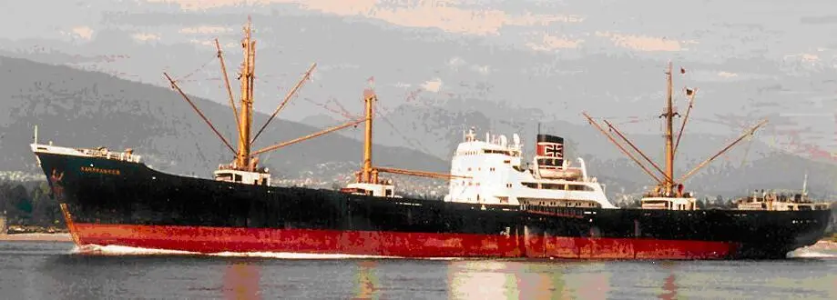 MS KARPFANGER passiert die Spannbrücke über die Hafenbucht von Vancouver - фото 14