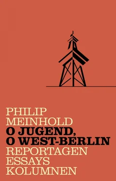 Philip Meinhold O Jugend, o West-Berlin обложка книги