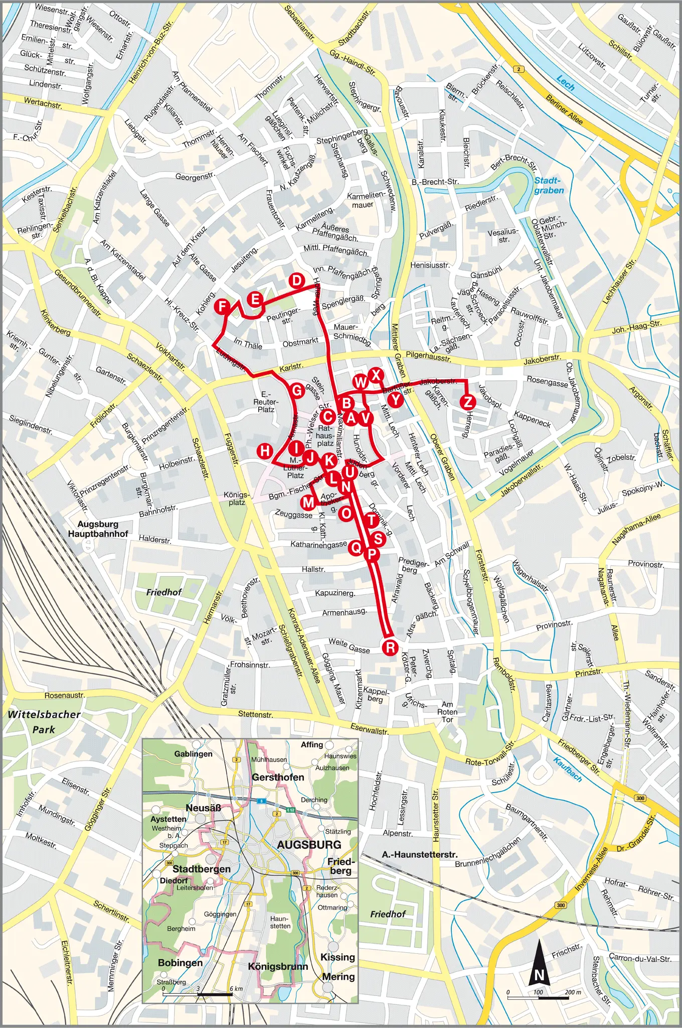 Der Rundgang führt zu den wichtigsten Sehenswürdigkeiten in Augsburg In - фото 9