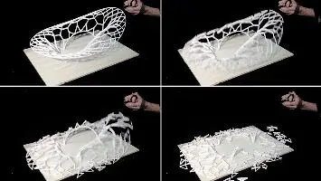 Fig 14 Collapse of the 3Dprinted funnelshaped rib vault by cutting the - фото 132