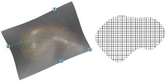 Fig 22 Developed surface and derived grid Generation of Analysis Model A - фото 45