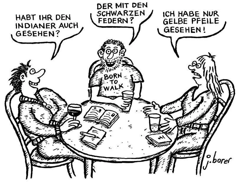 Zitronengesichter am Weinbrunnen von Irache Nach einem super Frühstücksbuffet - фото 21