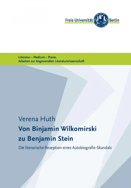 Verena Huth Von Binjamin Wilkomirski zu Benjamin Stein обложка книги