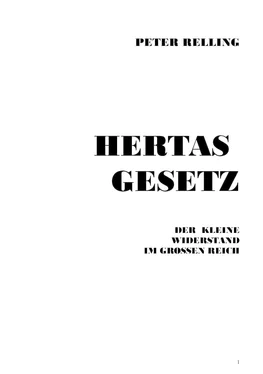 Hans Peter Maack Hertas Gesetz обложка книги