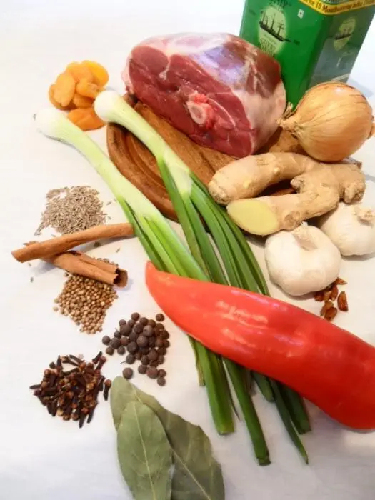 Zutaten für 4 Portionen 500 gr Lammschulter klein gewürfelt 1 TL Zimt - фото 2