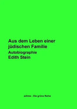Edith Stein Aus dem Leben einer jüdischen Familie обложка книги
