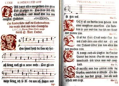 Die wohl von Luther selbst geschaffene und 1539 veröffentlichte Melodie beginnt - фото 24