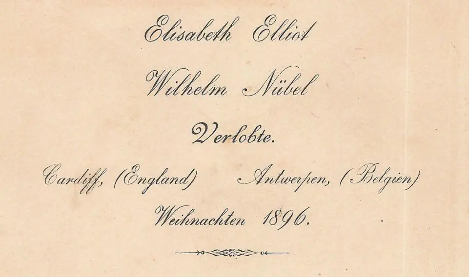 Anzeige der Verlobung Bild 5 Bis zu ihrer Verlobung 1896 blieb Eliza bei - фото 6