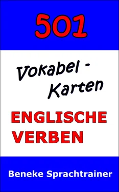 Beneke Sprachtrainer Vokabel-Karten Englische Verben обложка книги
