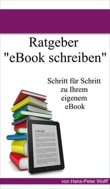 Hans-Peter Wolff Ratgeber eBook schreiben обложка книги