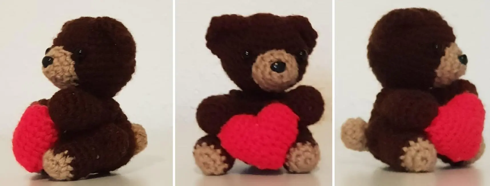 Teddy mit Herz Schwierigkeitsgrad Größe Höhe ca 12 cm von Kopf bis - фото 2