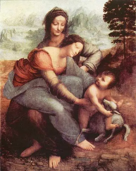 Святая Анна с Марией и младенцем Христом 1510 Мадонна с веретеном 1501 - фото 27