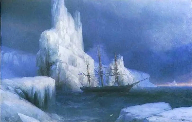 Ледяные горы в Антарктиде 1870 Радуга 1873 Бриг Меркурий ат - фото 50