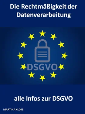 Martina Kloss Die Rechtmäßigkeit der Datenverarbeitung und alle Infos zur DSGVO обложка книги