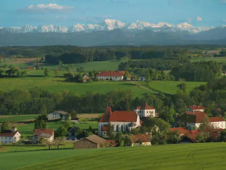 Blick von zu Hause auf Pollham und die Alpen Nach dem Essen im Kreis der - фото 5
