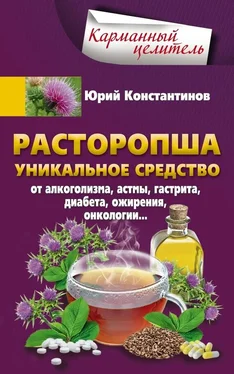 Юрий Константинов Расторопша. Уникальное средство от алкоголизма, астмы, гастрита, диабета, ожирения, онкологии обложка книги