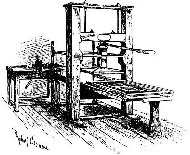 Die Handpresse des Klosters Ephrata Jetzt im Besitz der Historischen - фото 23