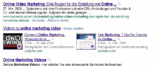 Abb 001 Häufig werden Youtube Videos in den Suchergebnissen von Google - фото 2