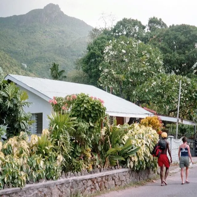 Dem Paradies sehr nah Straßenszene auf Mahe Hauptinsel der Seychellen Für - фото 2