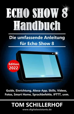 Tom Schillerhof Echo Show 8 Handbuch - Die umfassende Anleitung für Echo Show 8 обложка книги