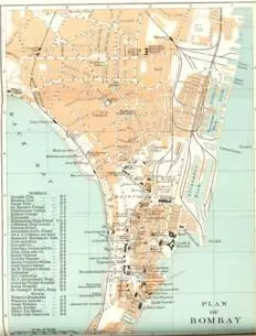 Mit Hilfe der Karte des Stadtplans von Bombay habe ich mich heute über die - фото 14