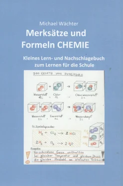 Michael Wächter Merksätze und Formeln Chemie обложка книги