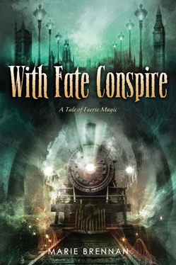 Marie Brennan With Fate Conspire обложка книги