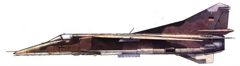 МиГ23БН Luftwaffe Испытательный центр Manchlng1991 г Входил в состав - фото 16