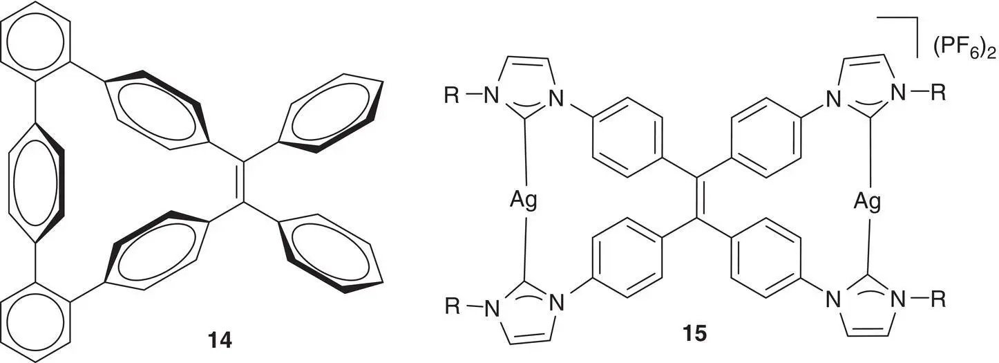 Figure 324 The structure of AIEgens 14and 15 Figure 325 The synthesis of - фото 76