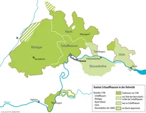 Kanton Schaffhausen in der Helvetischen Republik 17981803 Grenzkorrekturen - фото 16