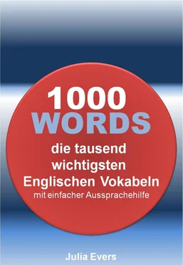 Julia Evers 1000 WORDS die tausend wichtigsten Englischen Vokabeln mit einfacher Aussprachehilfe обложка книги