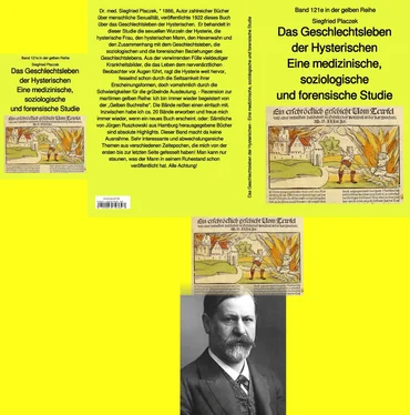 Siegfried Placzek Das Geschlechtsleben der Hysterischen - eine medizinische, soziologische und forensische Studie обложка книги