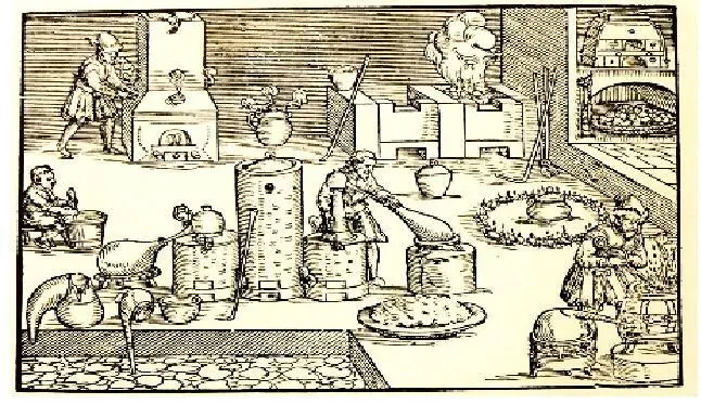 Figure 2 Alchemist kitchen around 1574 from the mine book by L Ercker - фото 4