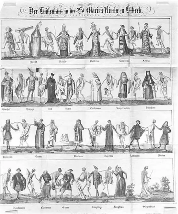 Totentanz in der St Marienkirche zu Lübeck zu sehen Hildebrand wird 1393 - фото 16