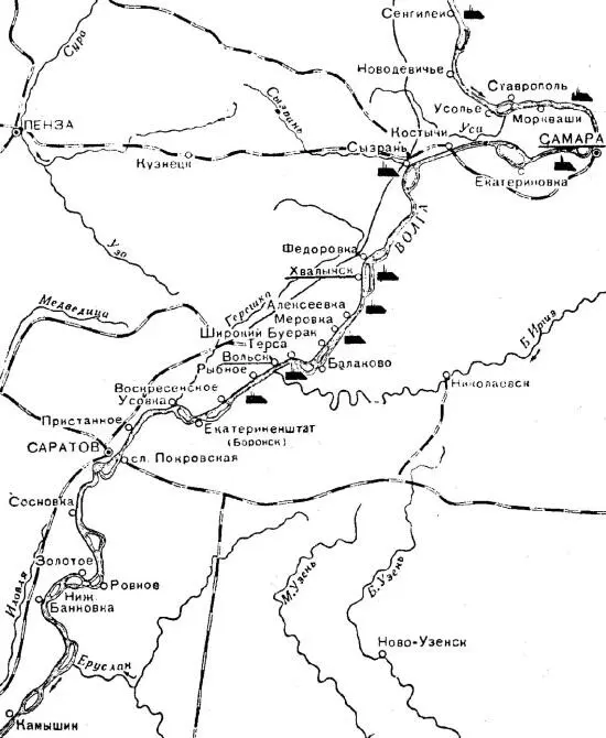 Речной театр боевых действий в сентябре 1918 г в районе Вольск Самара - фото 8