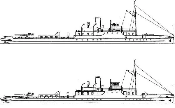Канонерская лодка Волгарьдоброволец а на 1918 г б на 1919 г 16 - фото 11