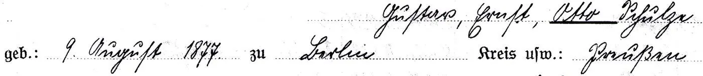 Gustav Ernst Otto Schulze geboren am 9 August 1877 in Berlin Schulbildung - фото 13