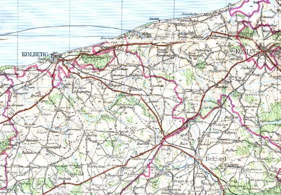 Karte vor 1945 Kolberger Gebiet Köslin Da ferner die Dotation des Bischofs - фото 11