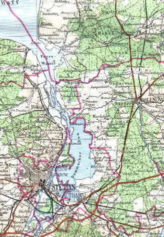 Karte vor 1945 Dammscher See Die Nordgrenze wird 1240 nicht angegeben woraus - фото 12