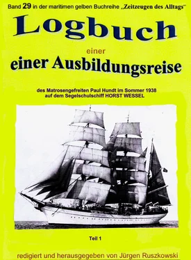 Jürgen Ruszkowski Logbuch einer Ausbildungsreise des Matrosengefreiten Paul Hundt im Sommer 1938 auf Segelschulschiff HORST WESSEL обложка книги