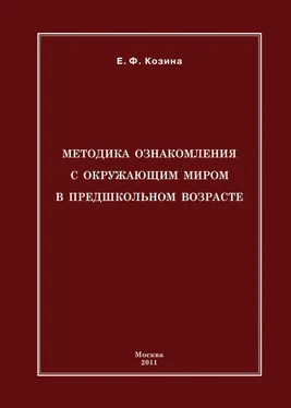 Елена Козина Методика ознакомления с окружающим миром в предшкольном возрасте обложка книги