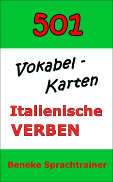 Beneke Sprachtrainer Vokabel-Karten Italienische Verben обложка книги