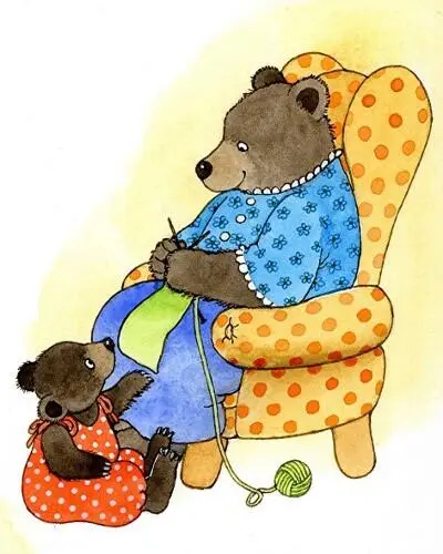 Mama Bär saß in der gemütlichen Bärenstube und strickte Das Bärenmädchen Erna - фото 9