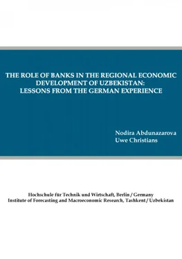 Nodira Abdunazarova The role of banks in the regional economic development of Uzbekistan: lessons from the German experience обложка книги