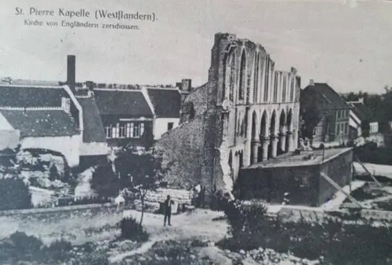 Der Absender der Feldpostkarte schreibt aus St Pierre Kapelle in der Nähe der - фото 3