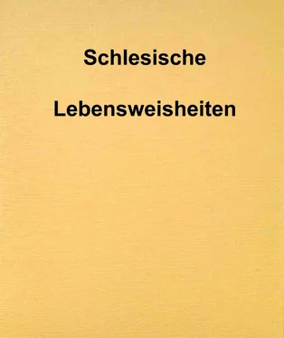 Franz Gnacy Schlesische Lebensweisheiten обложка книги