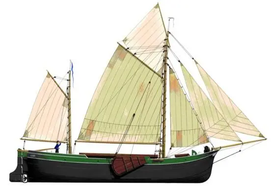 Ein Ewer ist ein kleinerer aus Friesland stammender Segelschiffstyp mit - фото 5